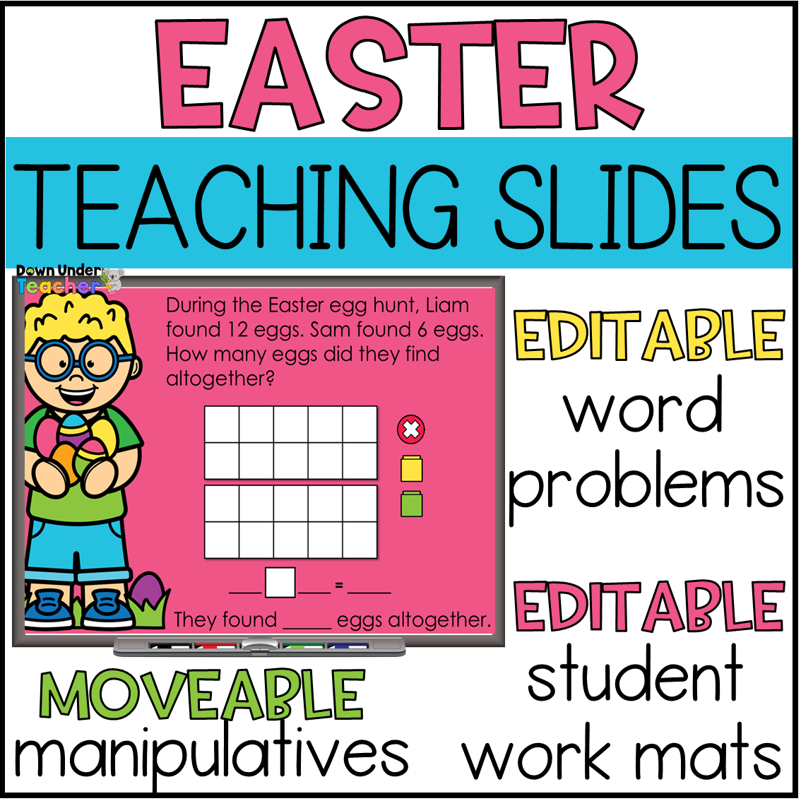 Easter Addition and Subtraction within 20 Teaching Slides