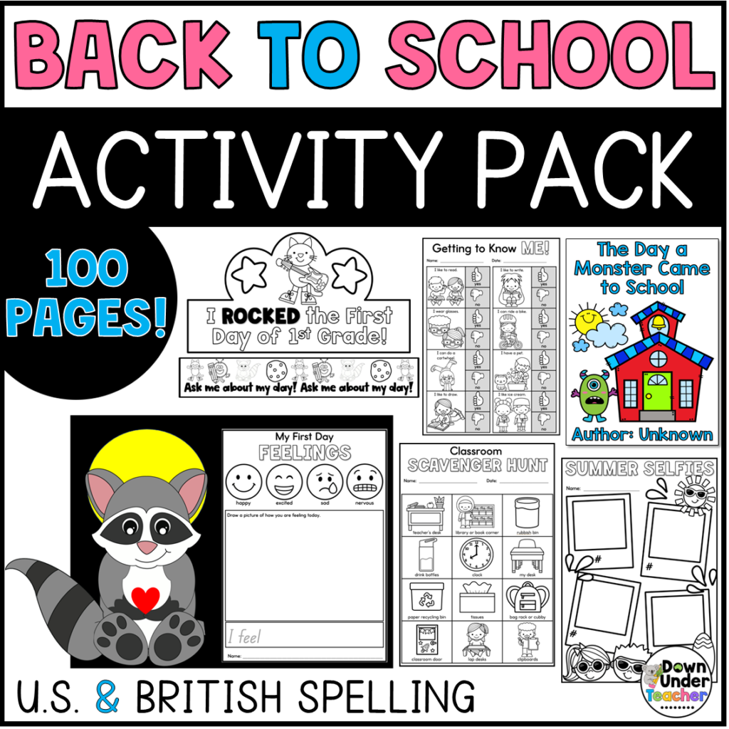 Back to School Activity pack with posters, crafts, crown