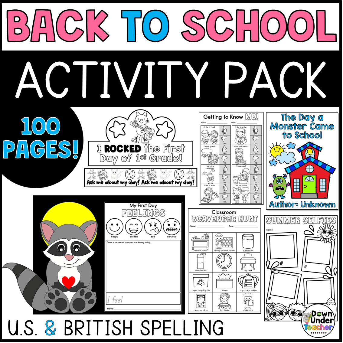 Back to School Activity pack with posters, crafts, crown