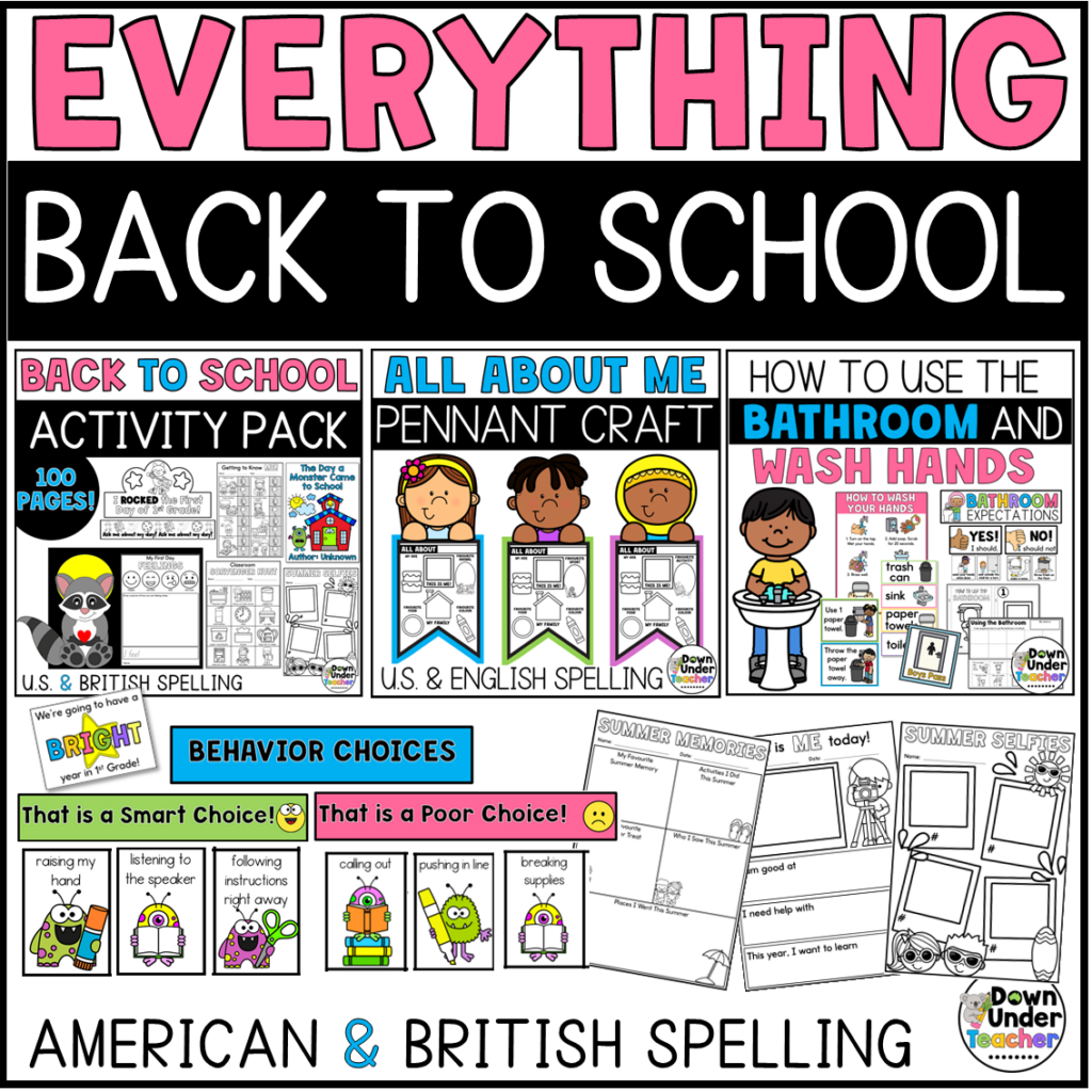 Back to school Craft, lessons, bathroom, handwashing