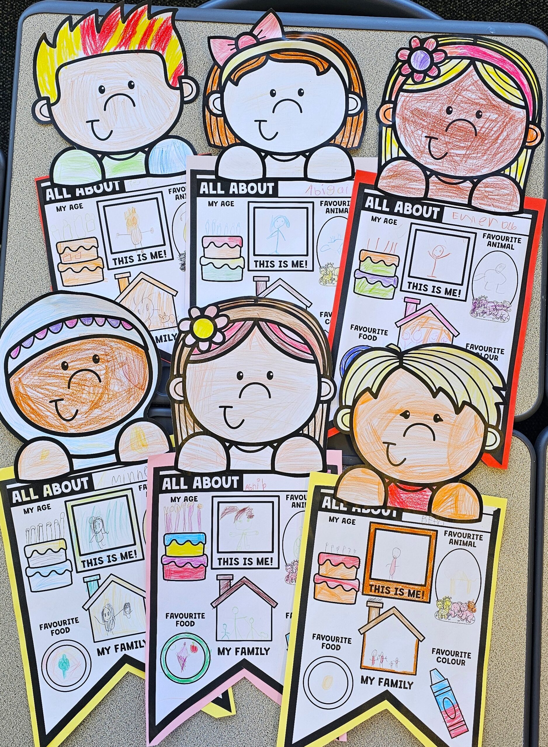 All About Me Pennant back to school display
